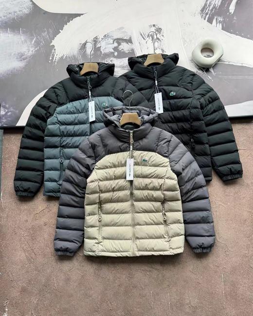 D123017硅胶LOGO加绒加厚羽绒棉服帽子可拆外套男女同款 商品图0