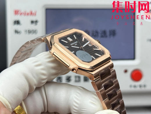 PP+百达翡丽 方形鹦鹉螺 新系列CUBITUS 5821男士腕表 烟熏咖啡面 商品图5