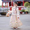 女童公主裙古装汉服拜年服，斗篷套装古风唐装（赠送发夹）XWN2890 商品缩略图1