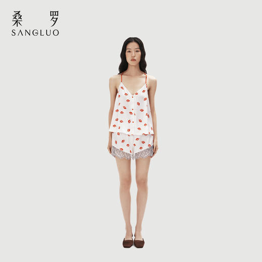 多巴胺』桑罗桑蚕丝悦动吻系列吊带套装可外穿 商品图3
