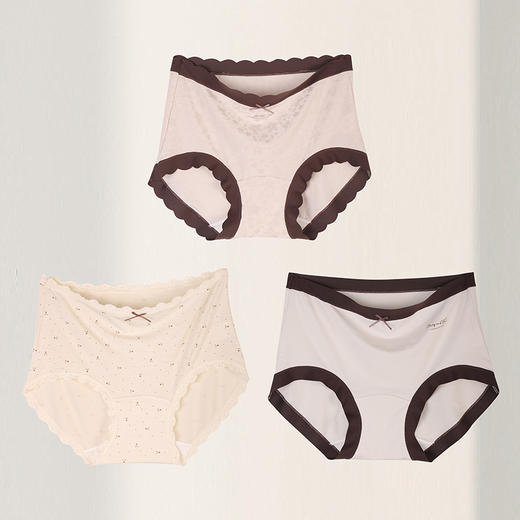 美奈川三条盒装女内裤(裸紫+裸肤+牛奶)DK07355 商品图5