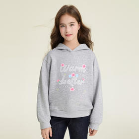 笛莎Deesha 童装女童卫衣2026春新款甜美宽松连帽卫衣