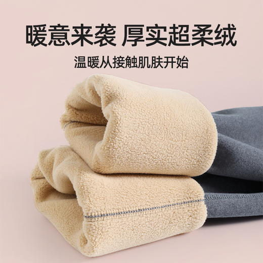 雀说特厚驼绒德绒保暖内衣男女款防寒套装加绒加厚圆领秋衣秋裤冬季打底ALW01 商品图2