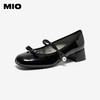 MIO米奥玛丽珍鞋2026春季新款圆头粗跟一字带扣带珍珠蝴蝶结女鞋M261425913 商品缩略图2
