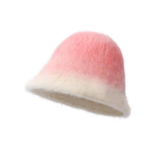 雀说冬季保暖渔夫帽女加厚防寒大头围显脸小盆帽毛绒帽兔毛帽子ALW101 商品图4