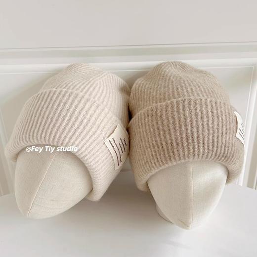 丁摩 含羊毛帽型巨好！针织毛线帽韩版秋冬保暖纯色大头围冷帽男女5ZF-26010 商品图2