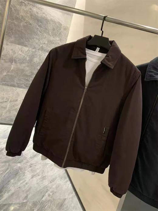 秋冬新款男装潮流时尚百搭翻领拉链夹克棉服宽松长袖棉衣外套 商品图5