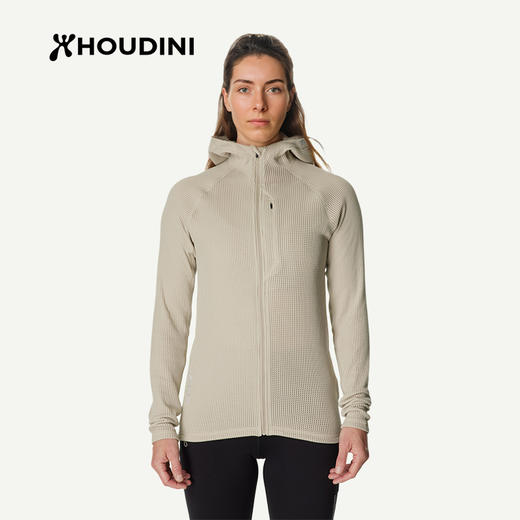 HOUDINI胡丁尼Pace Flow Houdi疾速女户外春秋网眼透气连帽衫外套 830012 商品图7