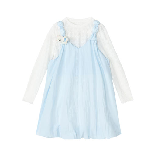 笛莎Deesha 童装女童连衣裙2026春新款甜美两件套连衣裙 商品图4