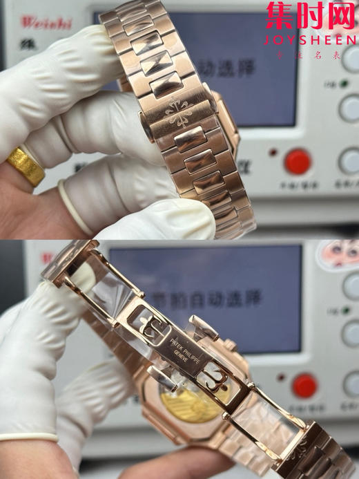 PP+百达翡丽 方形鹦鹉螺 新系列CUBITUS 5821 7128男士腕表 咖啡面 商品图8