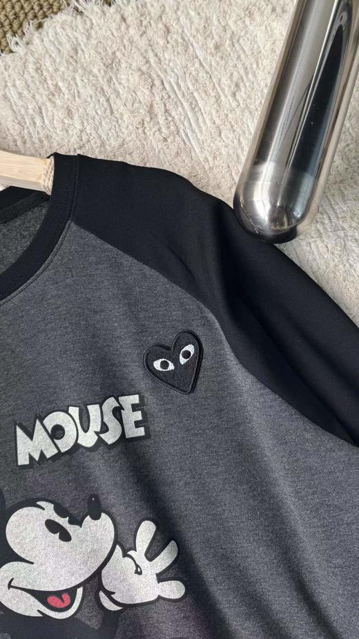 D123024休闲百搭黑色拼接撞色卡通印花长袖T恤上衣 商品图11