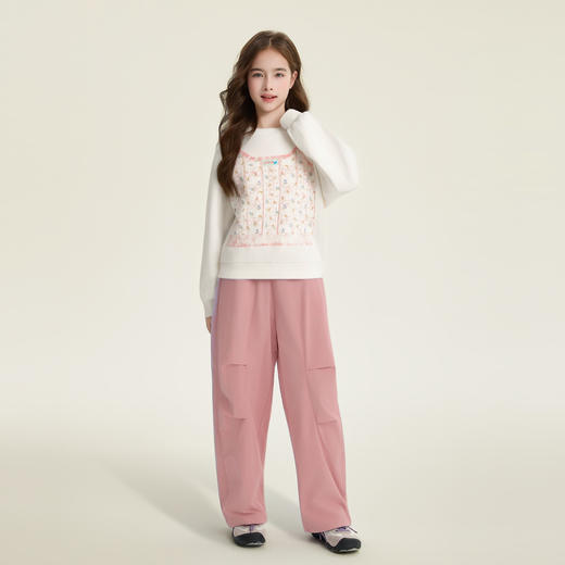 笛莎Deesha 童装女童卫衣2026春新款碎花背心印花卫衣 商品图2