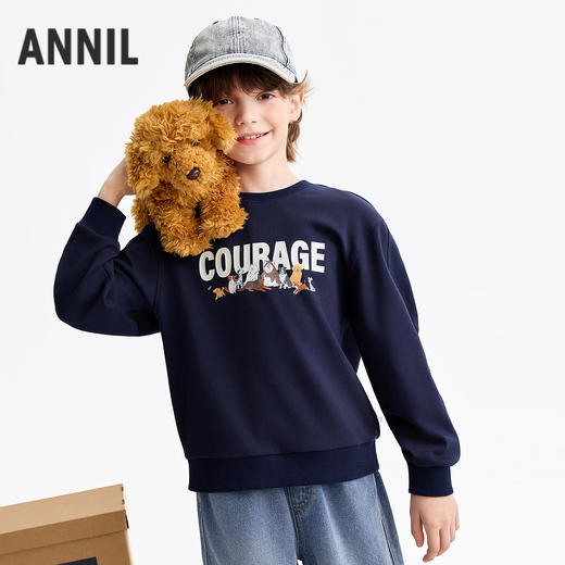 男童圆领长袖卫衣春季新款安奈儿童装EB611592 商品图2