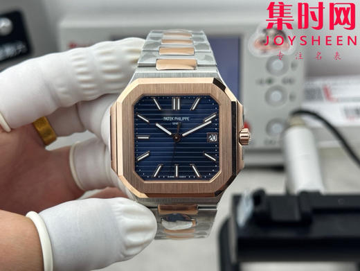 PP+百达翡丽 方形鹦鹉螺 新系列CUBITUS 5821男士腕表 间玫金蓝 商品图0