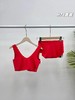 D123001开运新年红！2026开年新款新年红泡泡蕾丝无痕内衣内裤套装 商品缩略图1