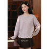 鹿向南「碎冬手记」冬季新款慵懒风紫色毛衣女高级气质针织衫上衣 商品缩略图2