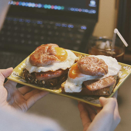 【下单送10根烤肠！】追肉记方方午餐肉 290g/盒（每盒2块） 商品图2