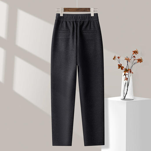 「自」全新升级【铂金会员146/天猫199/差价53】(05435)洛诗琳加绒羊毛呢九分裤2025冬季新款高腰显瘦小个子烟管裤 商品图2