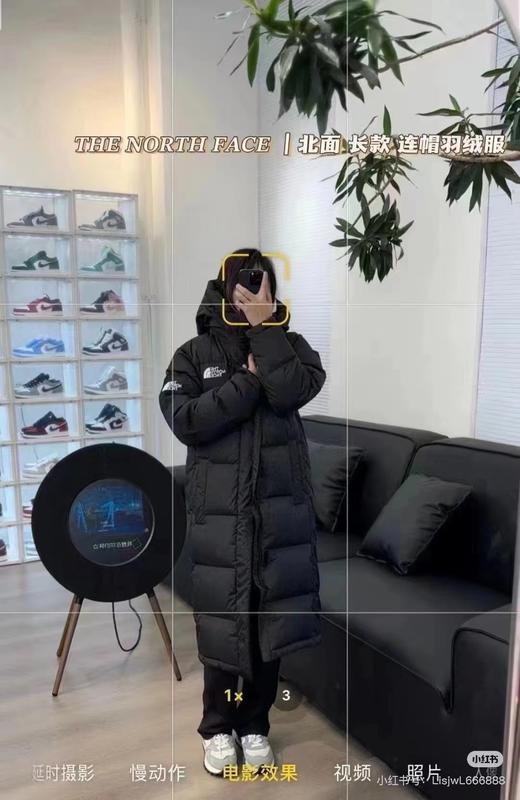 D123028新款上新过膝长款连帽秋冬情侣面包羽绒服 商品图5