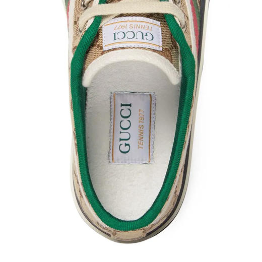【一】GUCCI 古驰 女士 Tennis 1977系列 系带休闲运动鞋 混色 606110 HVK20 9766 商品图5