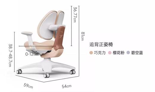 作业帮儿童学习桌椅子自动追背椅初高中生座椅 可升降适用3-18岁 商品图7
