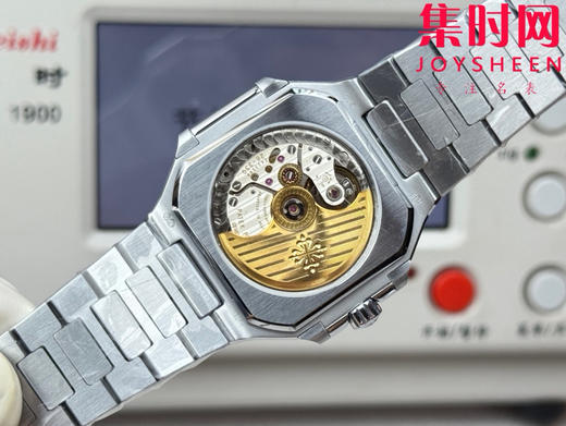 PP+百达翡丽 方形鹦鹉螺 新系列CUBITUS 5821 7128男士腕表 牛仔蓝 商品图7