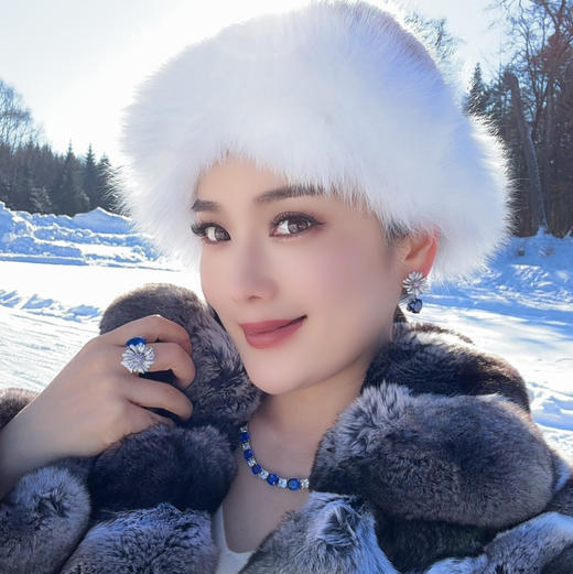 GAONAS 雏菊娇贵冷艳蓝色花朵戒指11740JB 商品图1