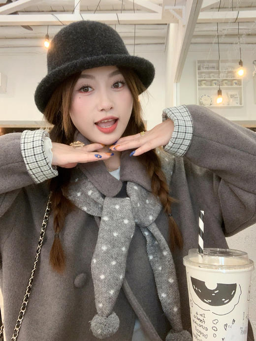 <曾小咸推荐>2.7现货秒杀 ！微信超特价！波点披肩 日常109.99 立减70 秒杀39.99！！毛呢中长款大衣  秒杀189.99！！ 商品图13