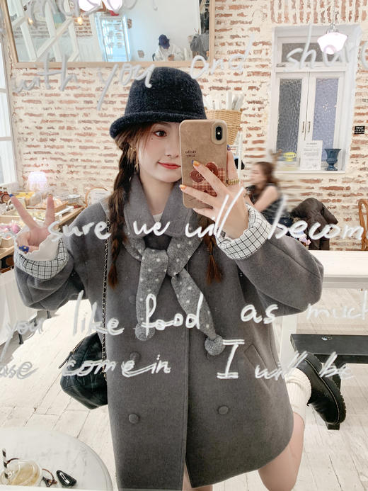 <曾小咸推荐>2.7现货秒杀 ！微信超特价！波点披肩 日常109.99 立减70 秒杀39.99！！毛呢中长款大衣  秒杀189.99！！ 商品图5