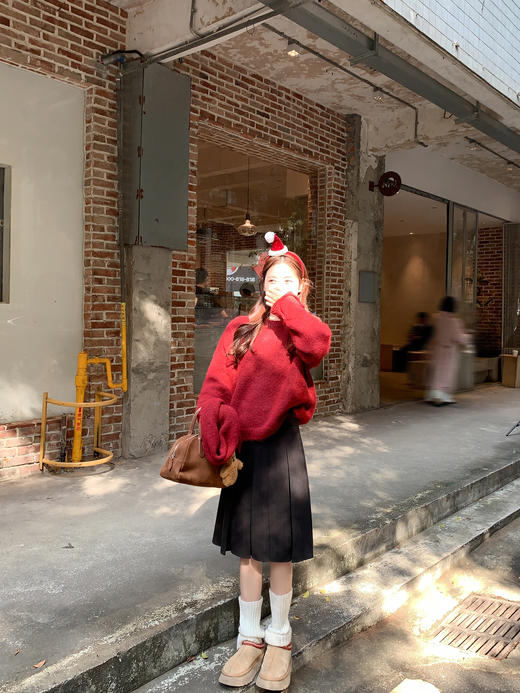 <曾小咸推荐>现货秒杀 ！微信超特价！韩系氛围感毛衣（送围巾） 日常199.99 立减110 秒杀89.99！！ 商品图7