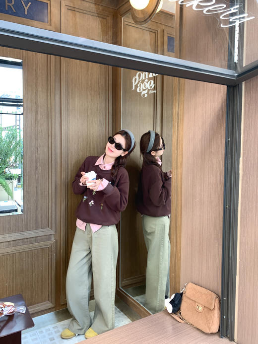 <曾小咸推荐>现货秒杀 ！微信超特价！韩系假两件加绒卫衣 日常229.99 立减140 秒杀89.99！！ 商品图6