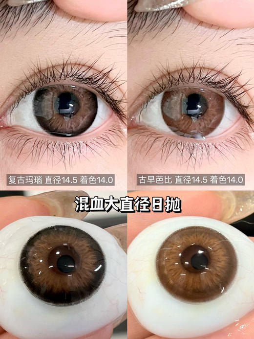 『大直径日抛』PAPADOX-复古玛瑙/古早芭比-14.5mm【日抛 0-800度 无525/575 】 商品图0