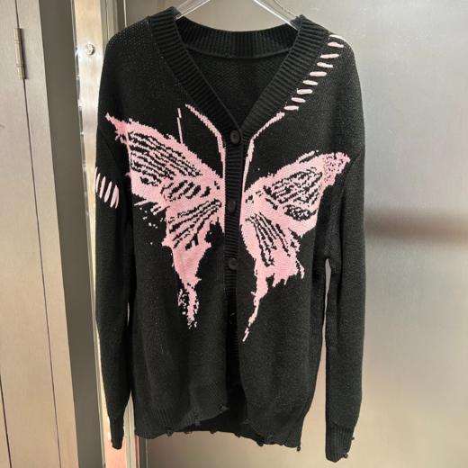 NC撞色蝴蝶图案毛织外套50722（黑）秋季253050210321 商品图1