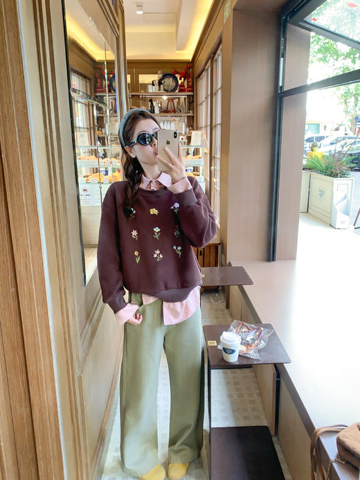 <曾小咸推荐>现货秒杀 ！微信超特价！韩系假两件加绒卫衣 日常229.99 立减140 秒杀89.99！！ 商品图10