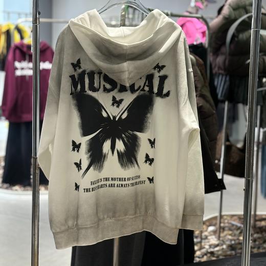 NC连帽喷漆渐变图案卫衣外套50729（白）秋季253060370321 商品图1