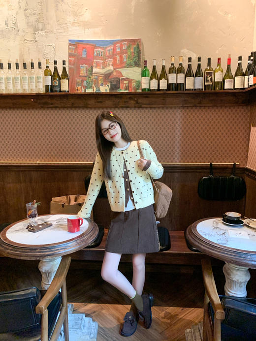 <曾小咸推荐>现货秒杀 ！微信超特价！韩系假两件波点针织开衫 日常199.99 立减110 秒杀89.99！！ 商品图12