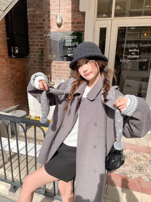 <曾小咸推荐>2.7现货秒杀 ！微信超特价！波点披肩 日常109.99 立减70 秒杀39.99！！毛呢中长款大衣  秒杀189.99！！ 商品图8