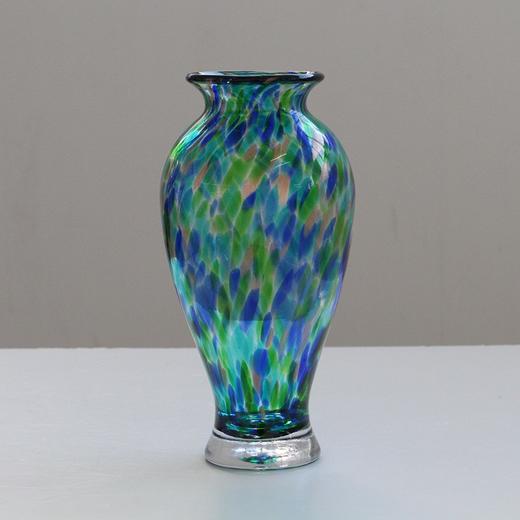 新中式复古琉璃花瓶餐桌高级感艺术软装居家轻奢渐变水培装饰花瓶 商品图1