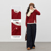 【12/31新品】熙世界假两件新年红色厚毛衣女冬季2025新款设计感独特漂亮针织衫 商品缩略图2