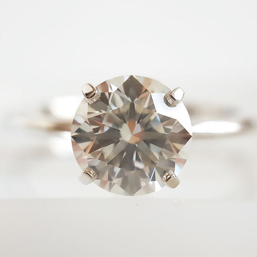 【98新】TIFFANY&Co.蒂芙尼True 系列1.60ct铂金四爪钻石戒指52号女士 291225NJS19 商品图7