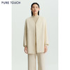商场同款PURE TOUCH女装26春夏新款v领短外套中长款直筒羊毛外套 商品缩略图0