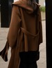 （*禾升级 安美桥面料）火桐hooton 缄默秋阳 30羊绒羊毛双面呢短款连帽大衣外套ZB9008 商品缩略图1