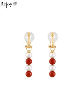 【天猫同款】耳扣款-18K金Akoya南红耳挂