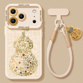 【耐脏防摔❗️镜头保护】苹果17promax手机壳新款皮质17pro葫芦带挂绳17全包高级Air防摔16。jc