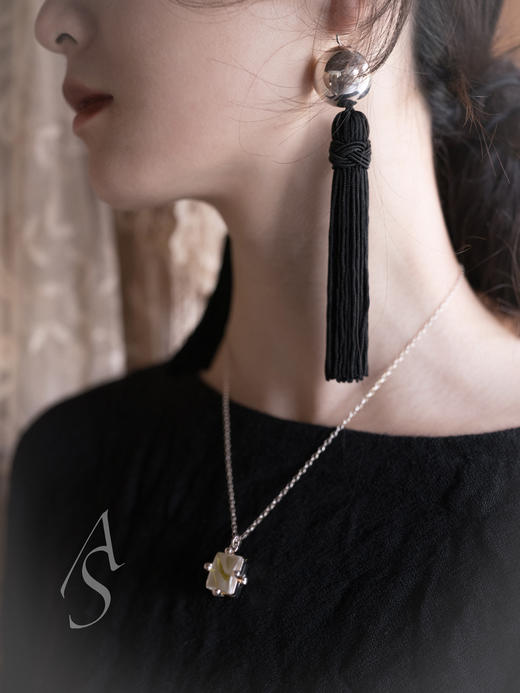 Beatriz Palacios 纯银方型石英药匣项链 商品图4