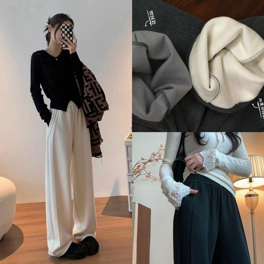 Beau Muse羊毛蚕丝窄版阔腿裤（无腰绳） 商品图1