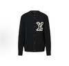 L-S Logo嵌花黑色羊毛开衫 商品缩略图0