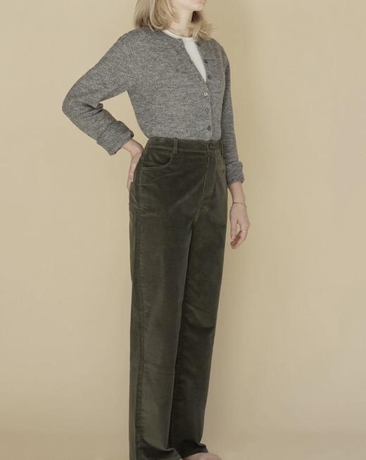 Jai 苔绿色/乌木棕straight like a sword 灯芯绒直筒裤 商品图3