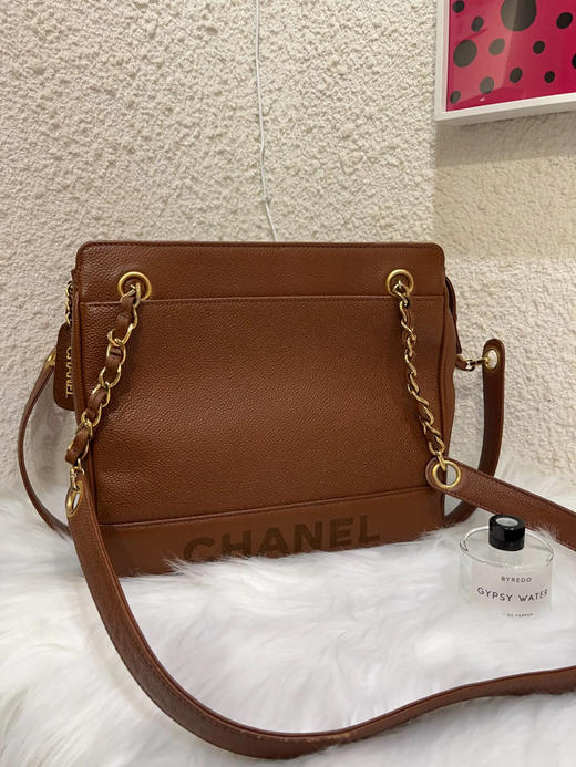 Chanel 中古 牛皮 棕色 奶粉包 商品图1