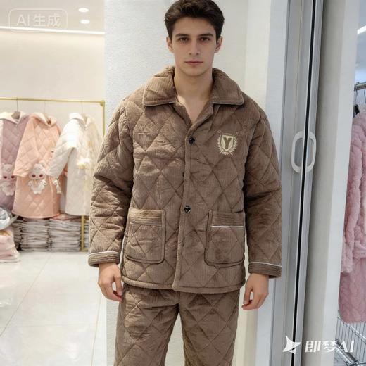 【YW】无忧购“清仓特价”男款三层夹棉99元包邮多款可选超厚家居服套装（截单后5天发货) 商品图7